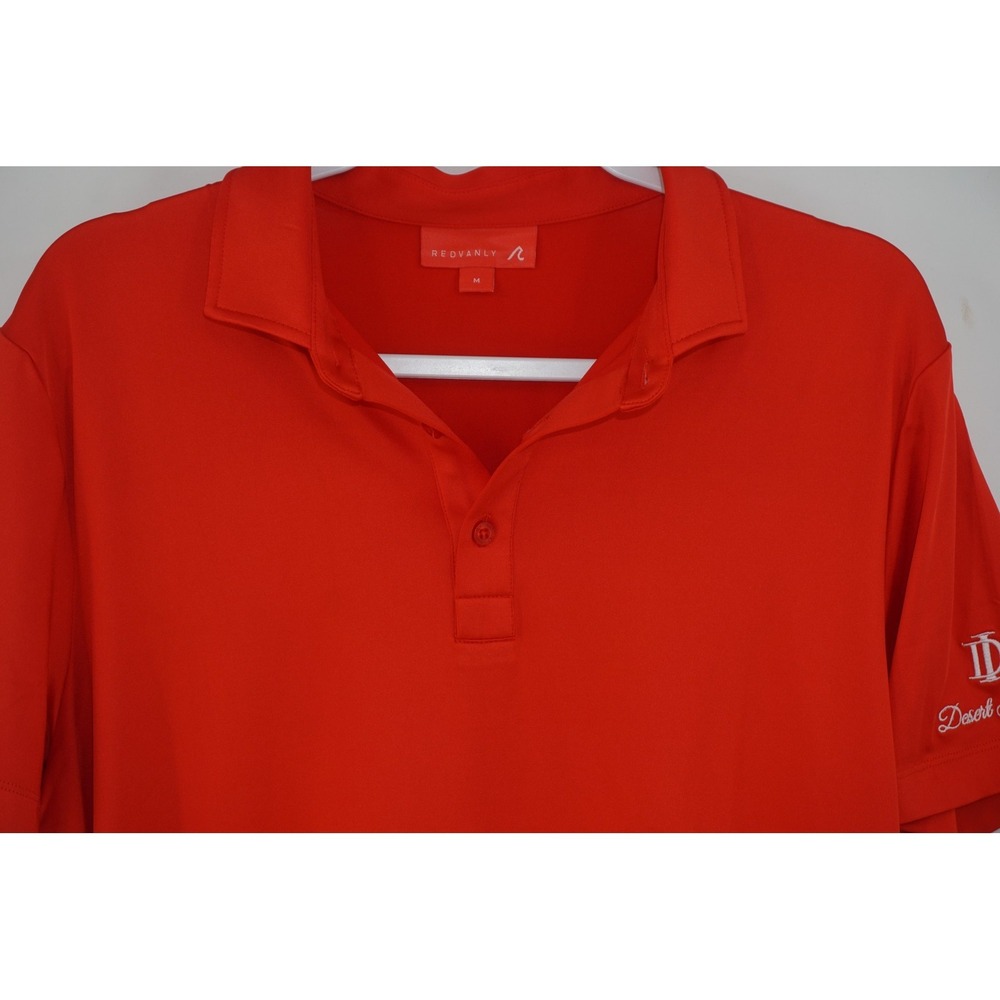 Redvanly Polo Shirt Red Desert Island Jersey Golf Stretch Performance Men's M